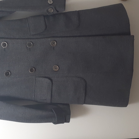 Women's Burberry Coat, Slate Gray, Size 2 - Picture 2 of 13